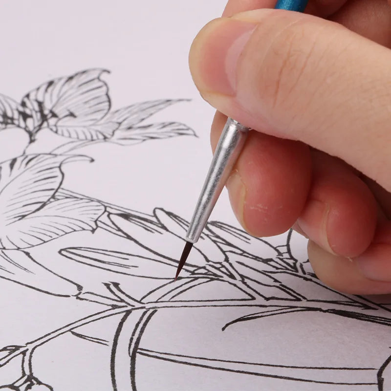 100pcs Fine Hand-Painted Hook Line Art Pens