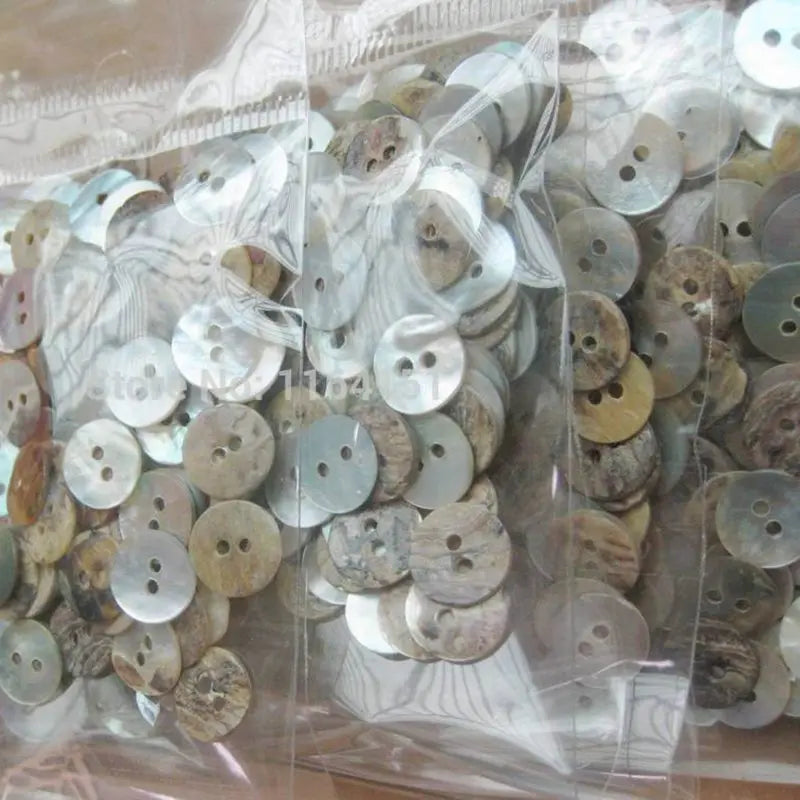100pcs 10mm White Mother of Pearl Shell Buttons