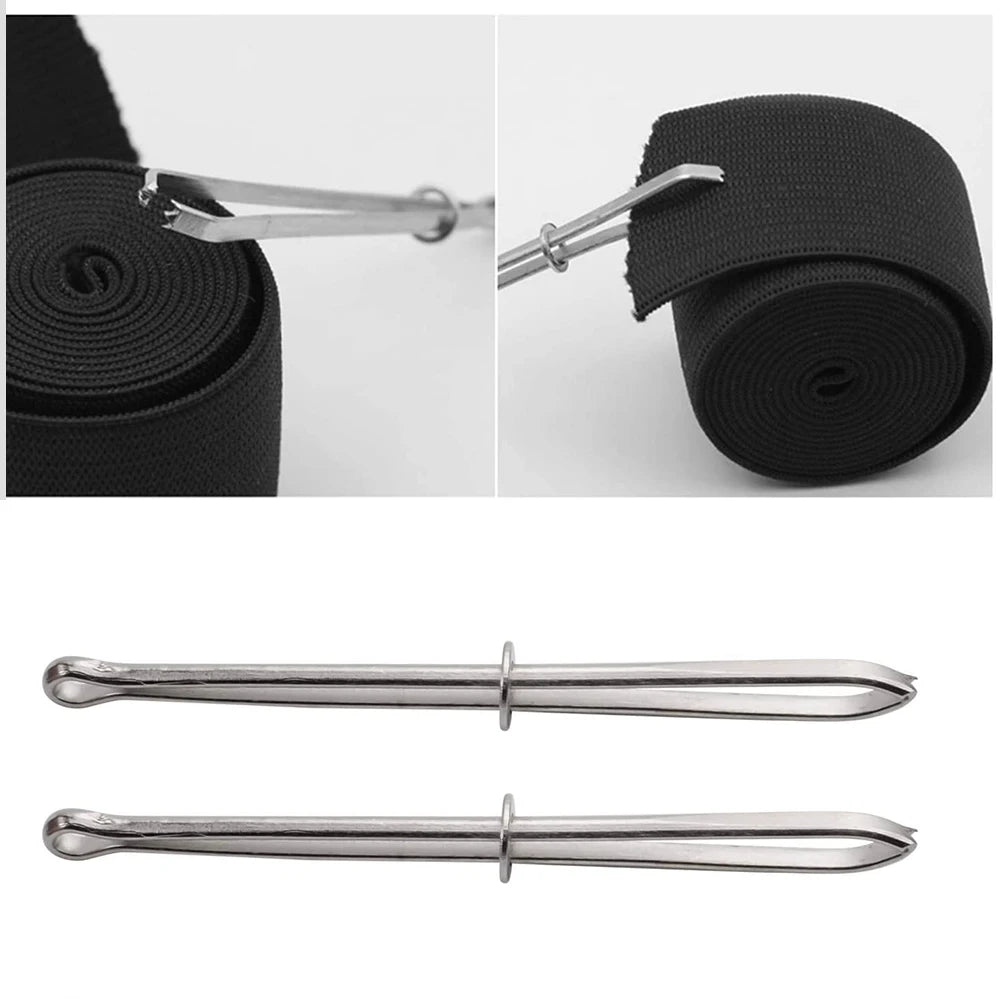 2pcs Elastic Band Threader Sewing Clips