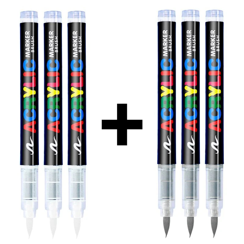 3Pcs White Acrylic Paint Marker Pens