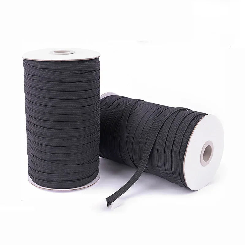 5 Yards High Elastic Sewing Band – White/Black