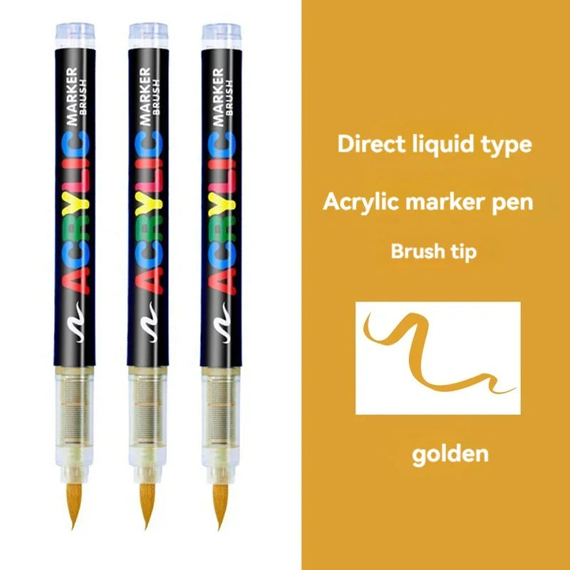 3Pcs White Acrylic Paint Marker Pens