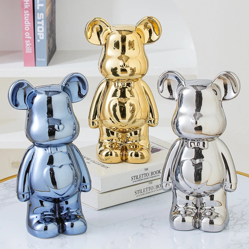 Ceramic Bearbrick Statue – Teddy Bear Home Decor