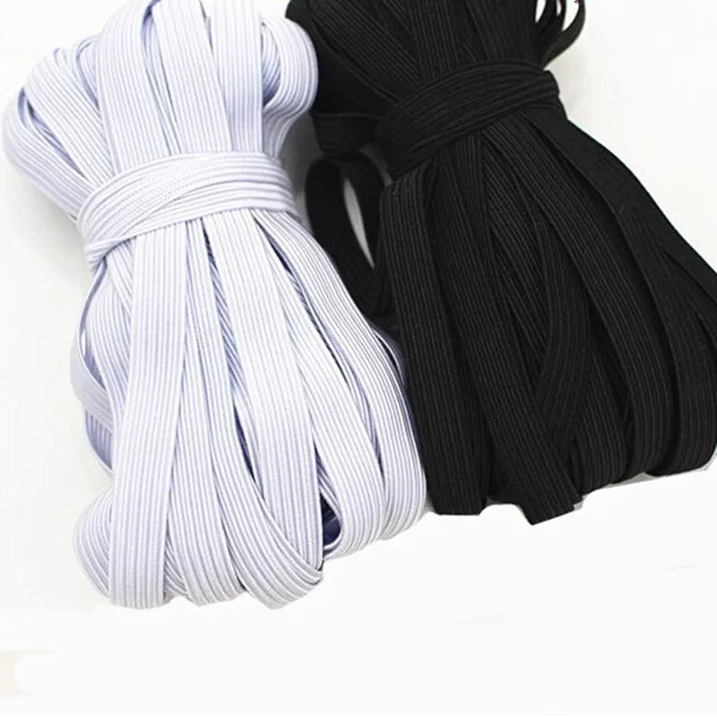5 Yards High Elastic Sewing Band – White/Black