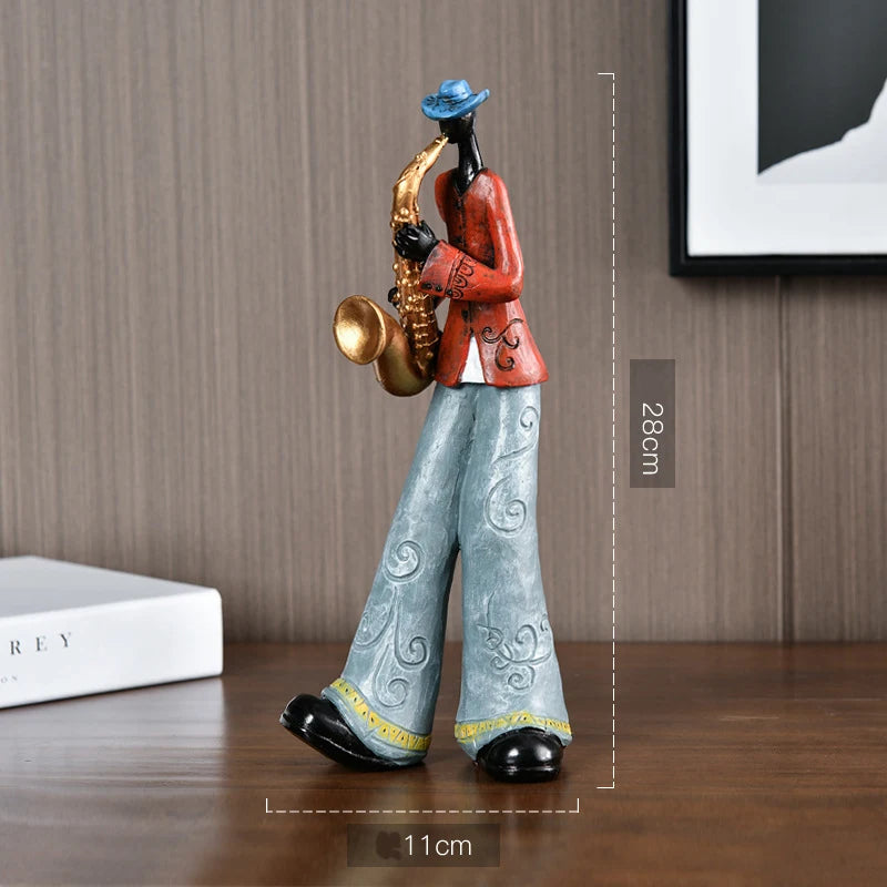 Creative American Band Musician Statue Home Decor