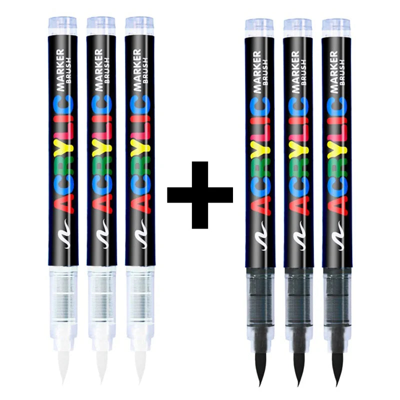 3Pcs White Acrylic Paint Marker Pens
