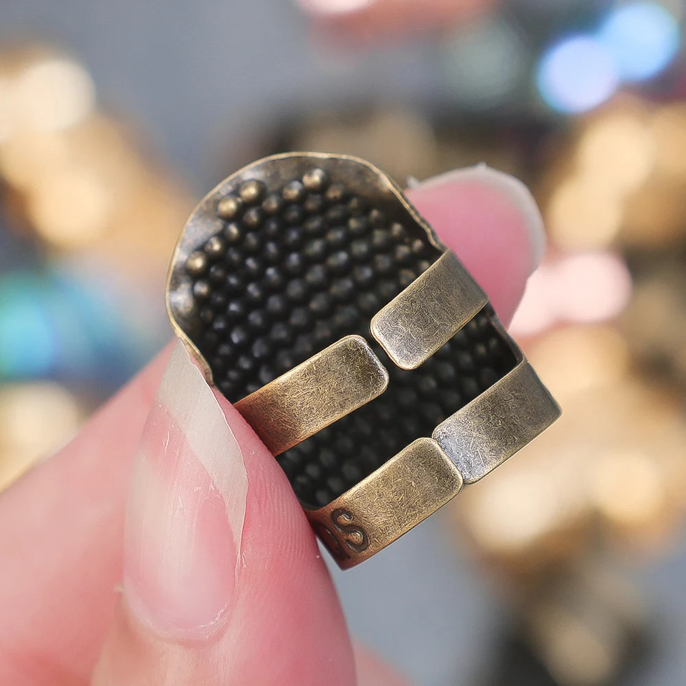 Adjustable Retro Sewing Thimble Ring