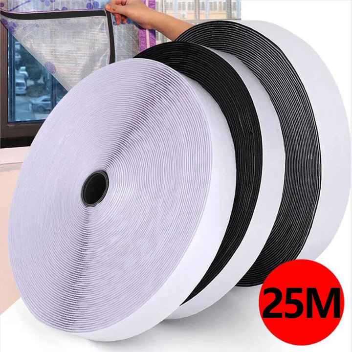 25m Self-Adhesive Hook & Loop Fastener Tape