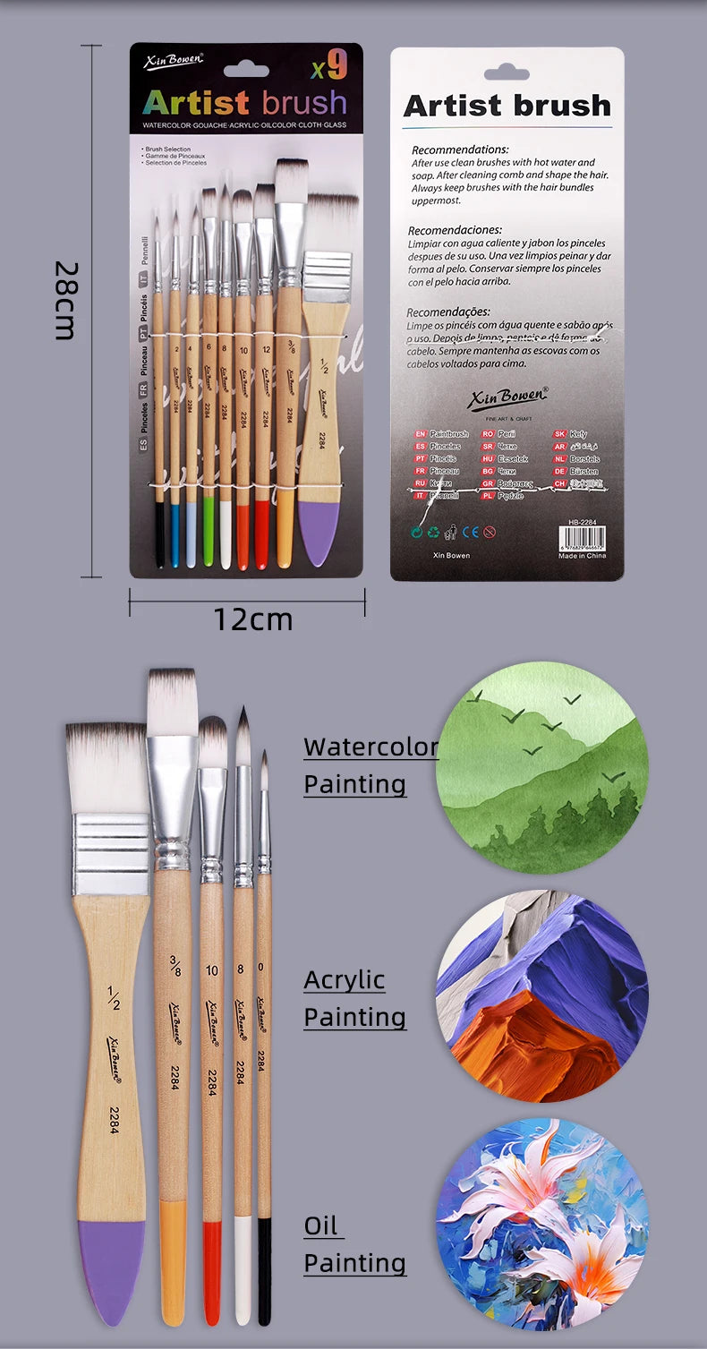 Nylon Brush Set – Art Supplies for Beginners