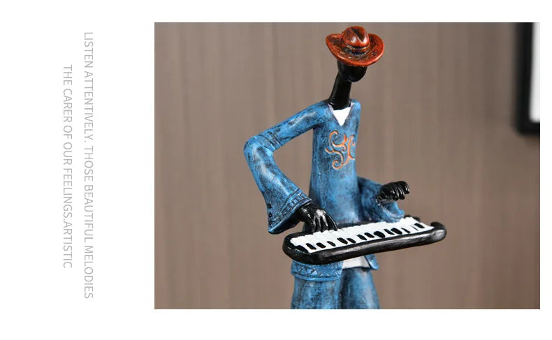 Creative American Band Musician Statue Home Decor