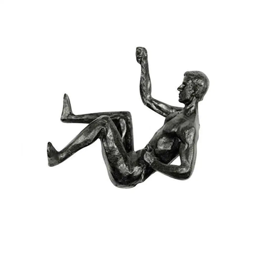 Rock Climbing Man Wall Sculpture