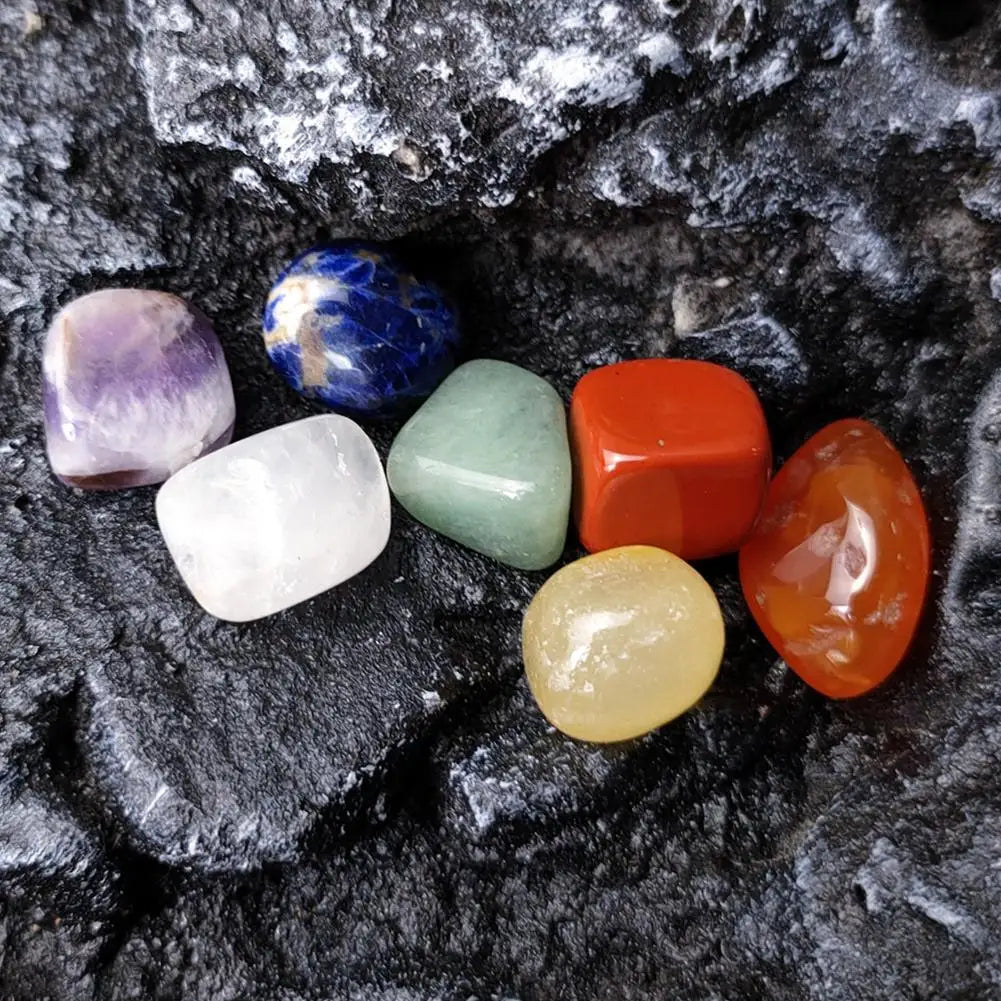 Natural Crystal Chakra Healing Stone Set – Gift Box