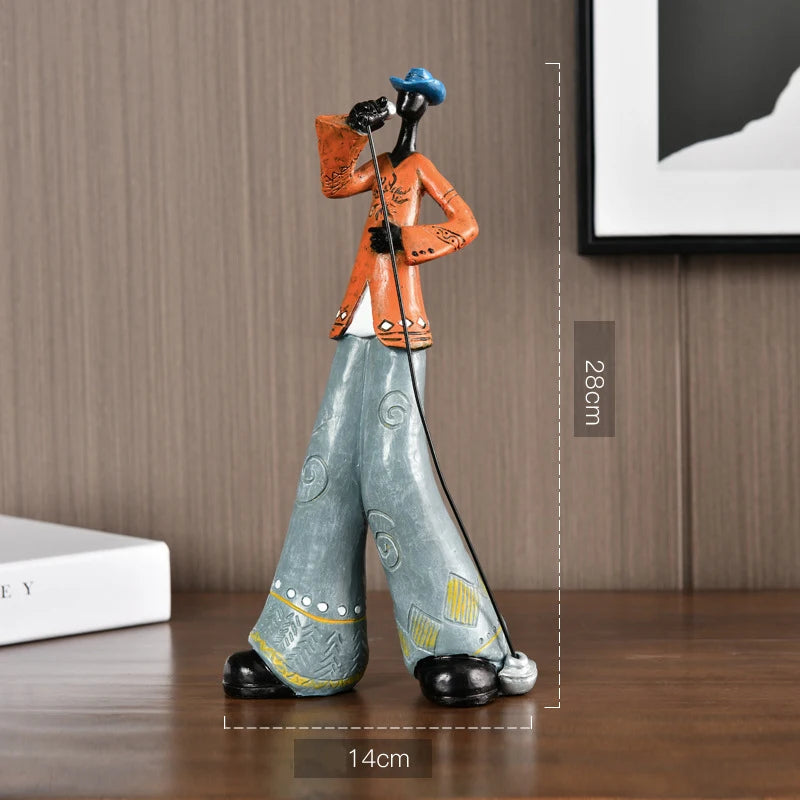 Creative American Band Musician Statue Home Decor