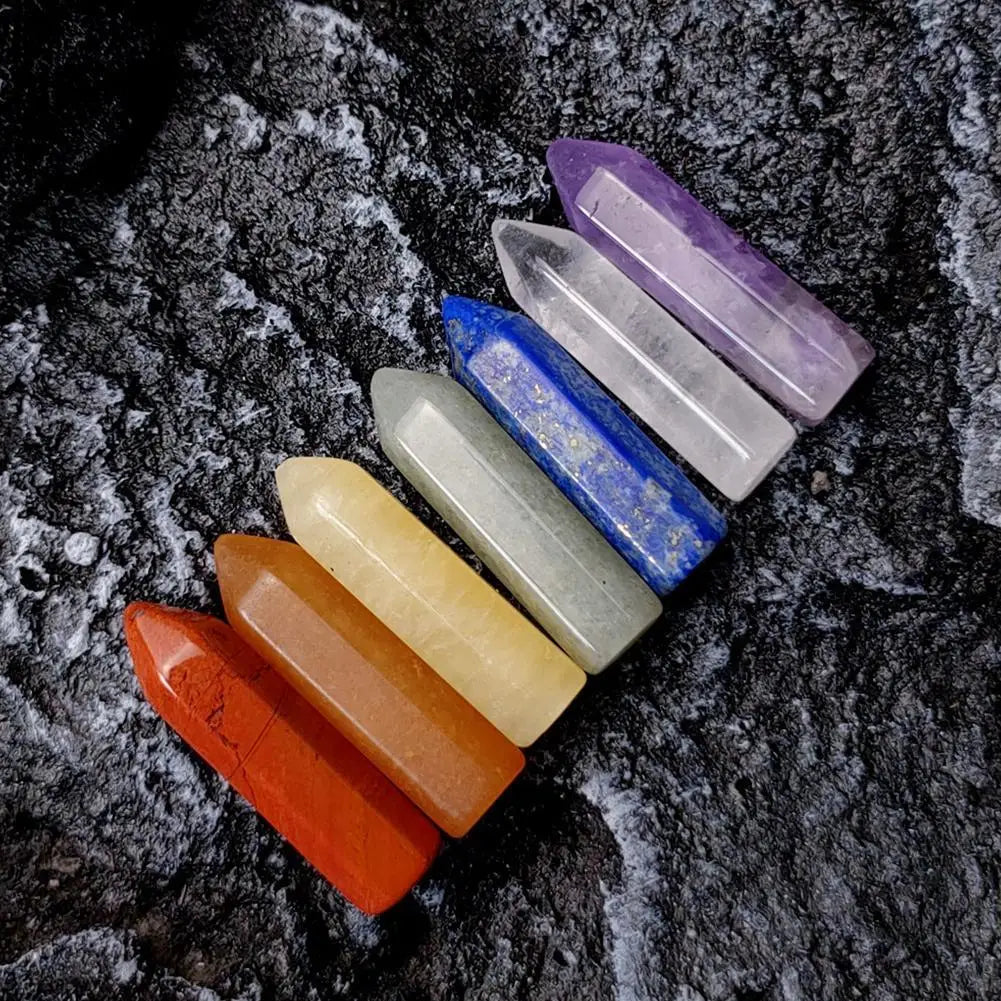 Natural Crystal Chakra Healing Stone Set – Gift Box