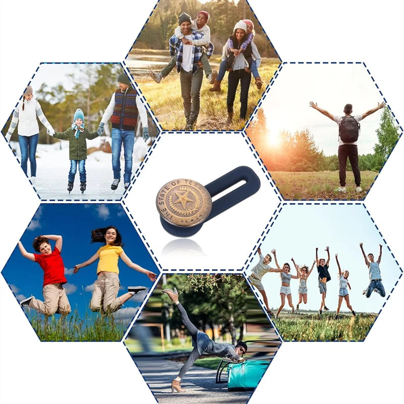 Adjustable Metal Button Extender for Pants & Jeans