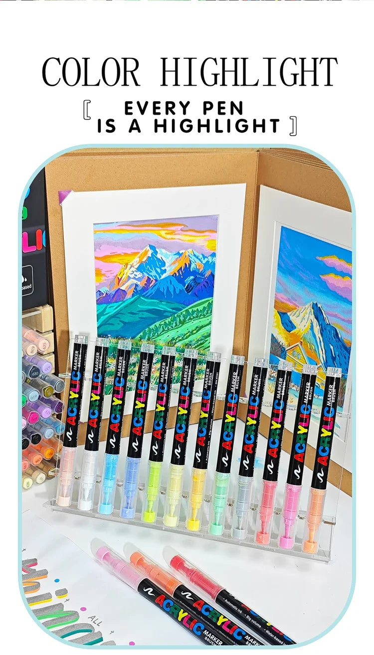 3Pcs White Acrylic Paint Marker Pens