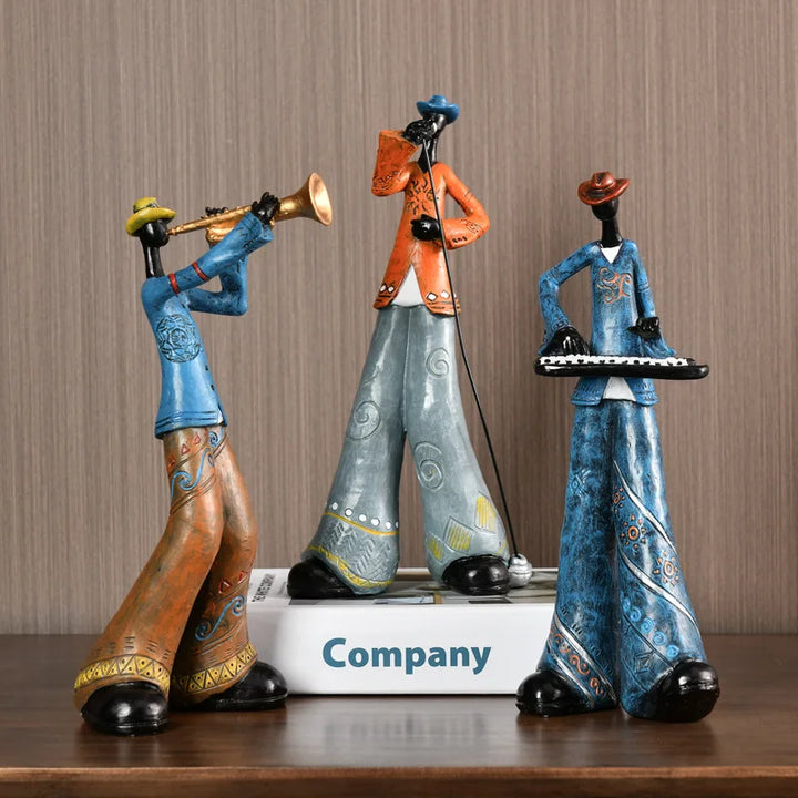 Creative American Band Musician Statue Home Decor