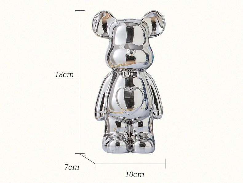 Ceramic Bearbrick Statue – Teddy Bear Home Decor