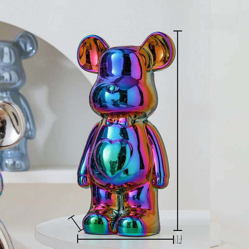 Ceramic Bearbrick Statue – Teddy Bear Home Decor