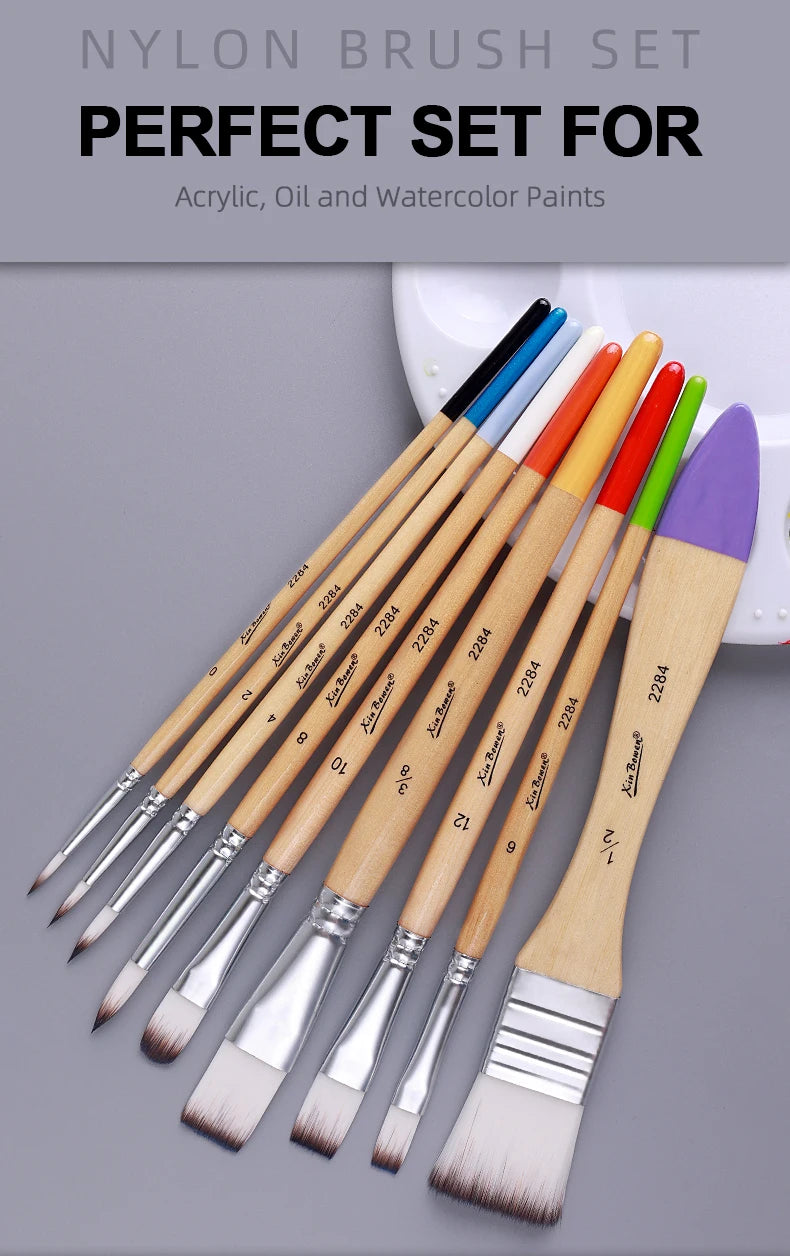 Nylon Brush Set – Art Supplies for Beginners