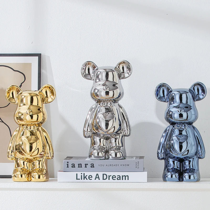 Ceramic Bearbrick Statue – Teddy Bear Home Decor