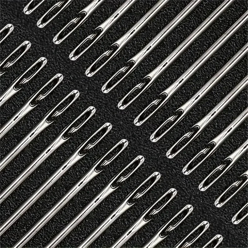 12/30pcs Stainless Steel Side Hole Blind Needles
