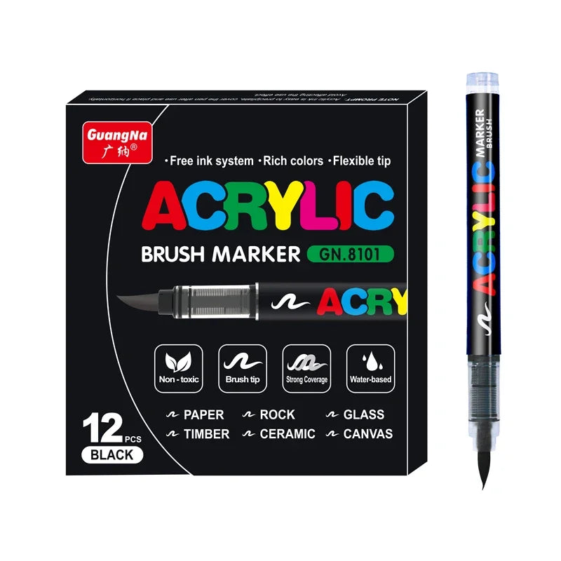3Pcs White Acrylic Paint Marker Pens