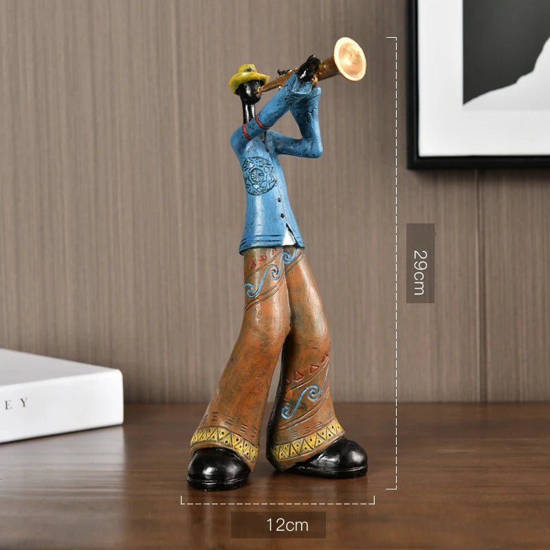 Creative American Band Musician Statue Home Decor