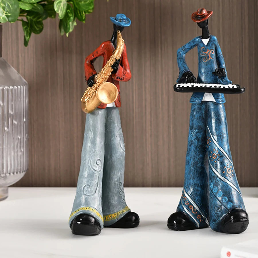 Creative American Band Musician Statue Home Decor