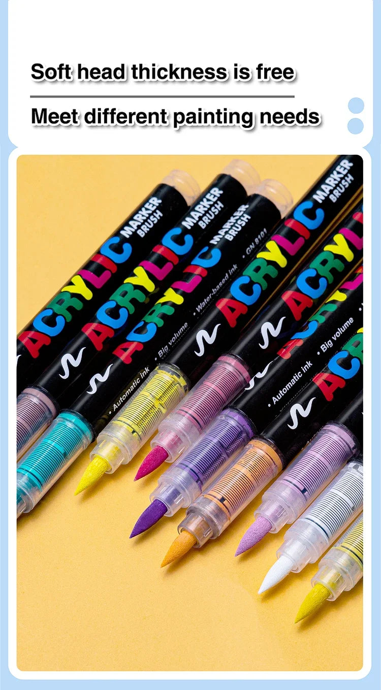 3Pcs White Acrylic Paint Marker Pens