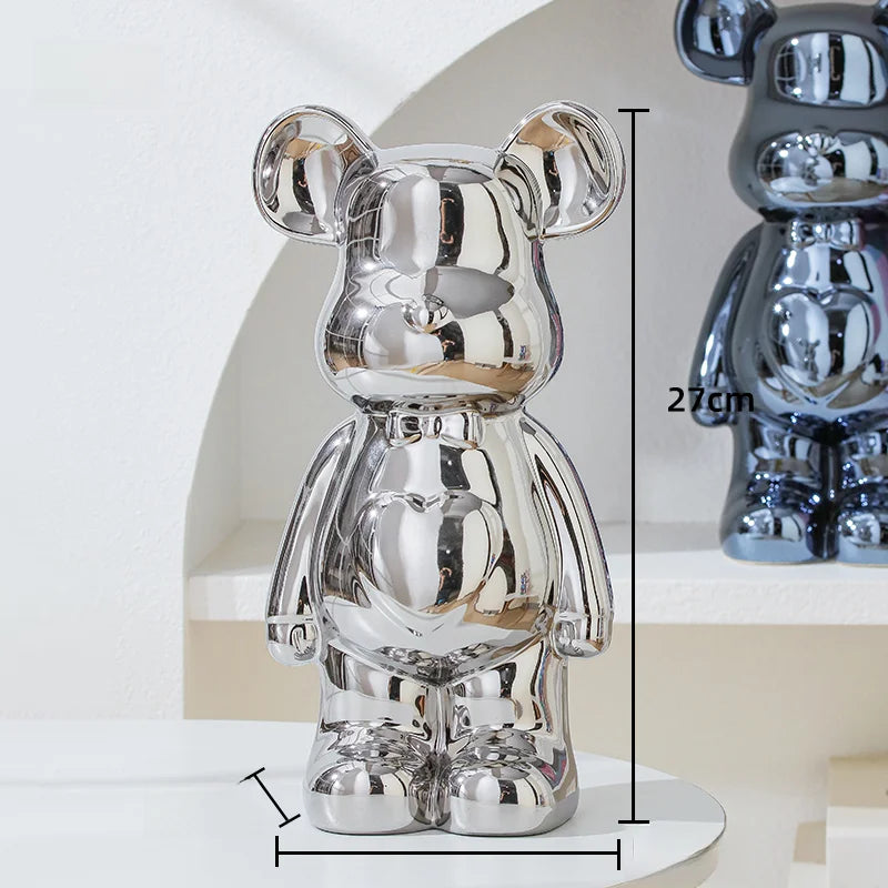 Ceramic Bearbrick Statue – Teddy Bear Home Decor