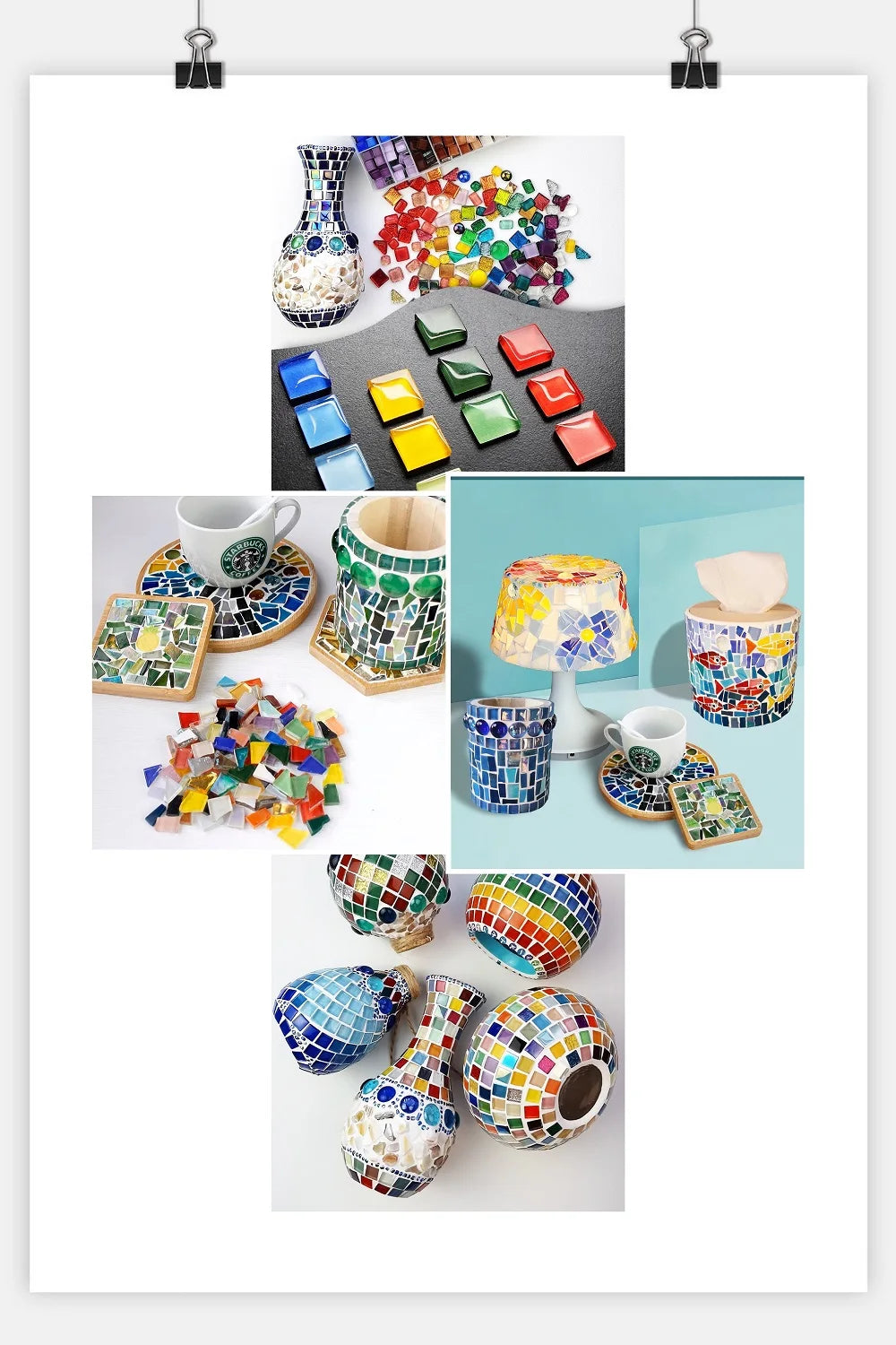 50pcs 1cm Mixed Color Crystal Mosaic Tiles for DIY Crafts, Coasters, and Home Déc