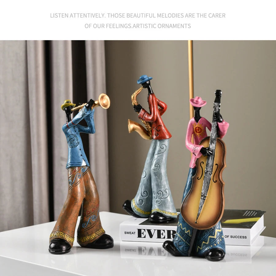 Creative American Band Musician Statue Home Decor