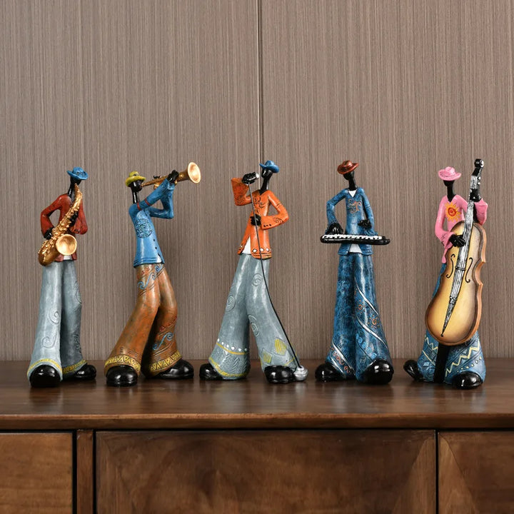 Creative American Band Musician Statue Home Decor