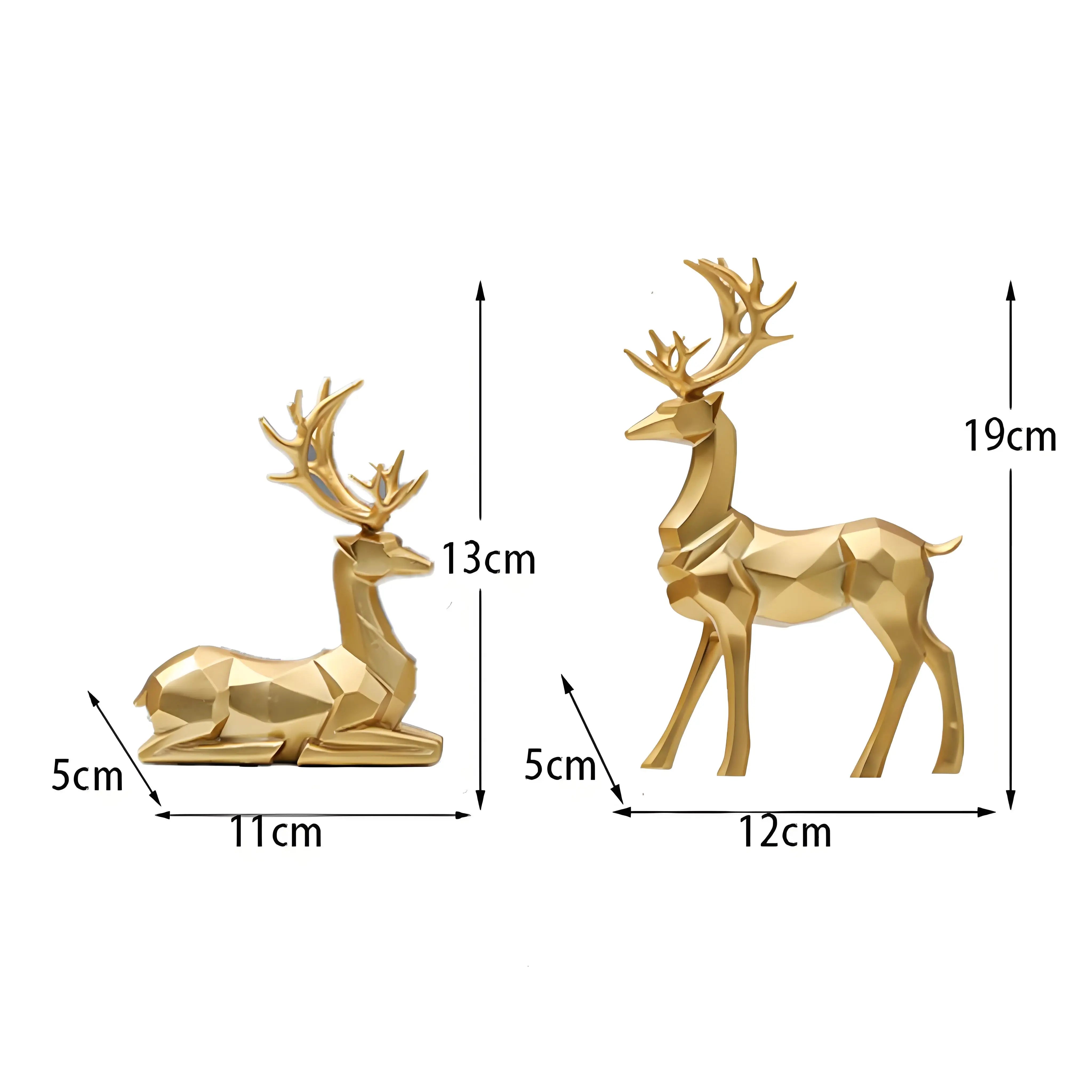 2pcs Christmas Reindeer Figurines