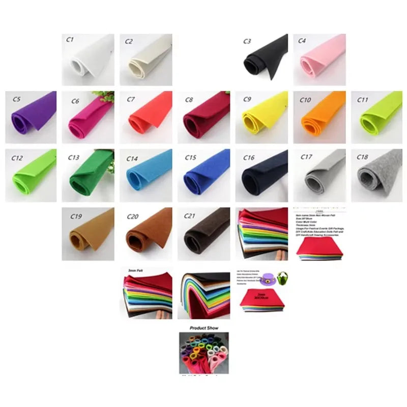 FISHWAVES 3mm Thick Nonwoven Felt Fabric