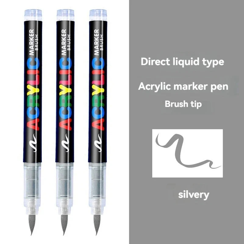 3Pcs White Acrylic Paint Marker Pens