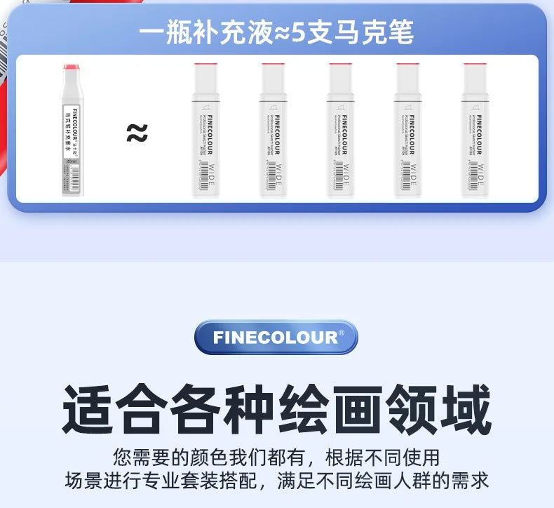 Finecolour 20mm Wide Alcohol Markers