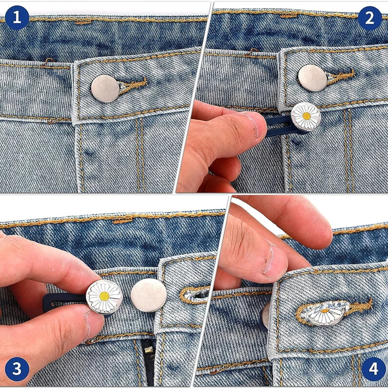Adjustable Metal Button Extender for Pants & Jeans
