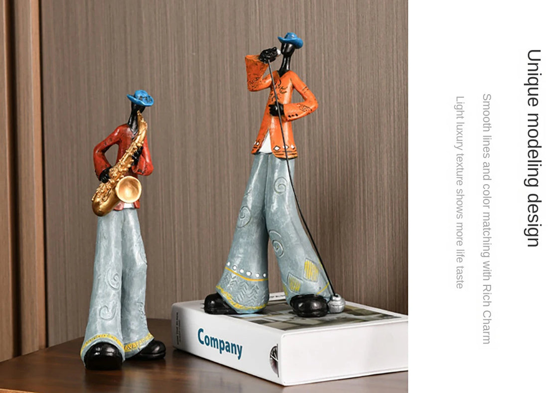 Creative American Band Musician Statue Home Decor