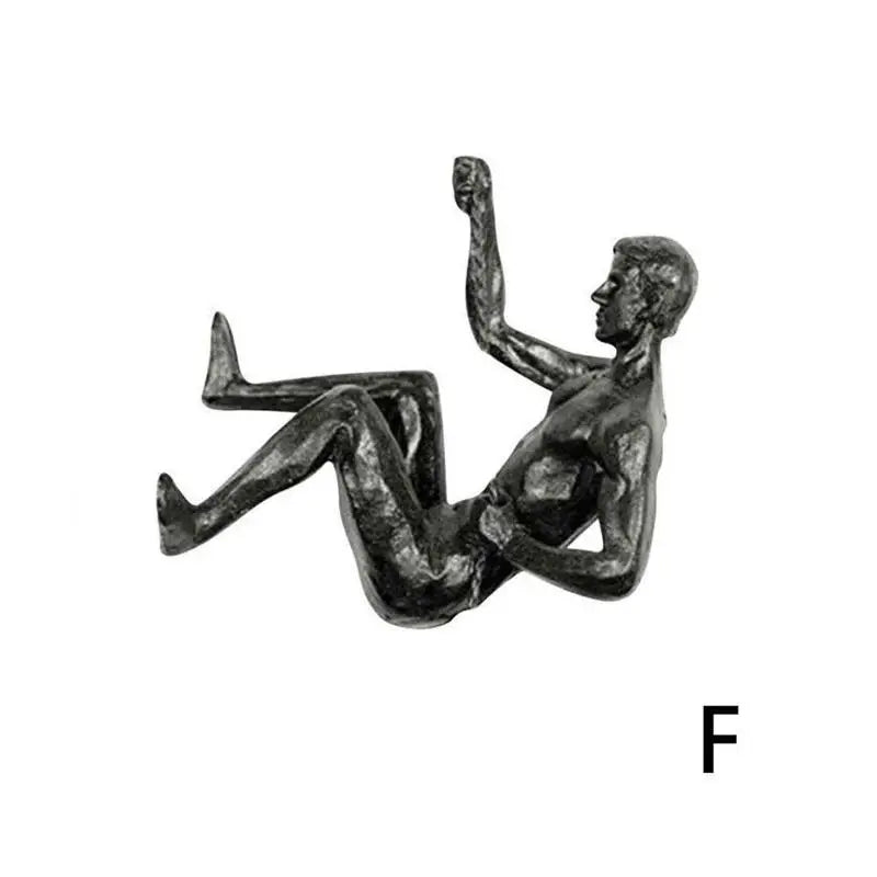 Rock Climbing Man Wall Sculpture