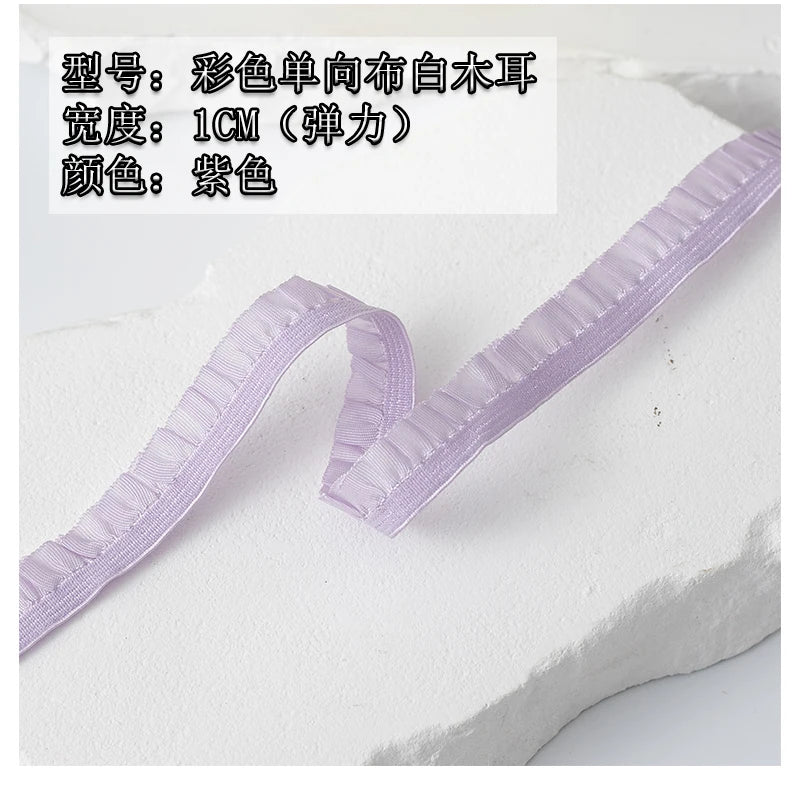 5m Elastic Lace Trim Ribbon for Sewing & Crafts