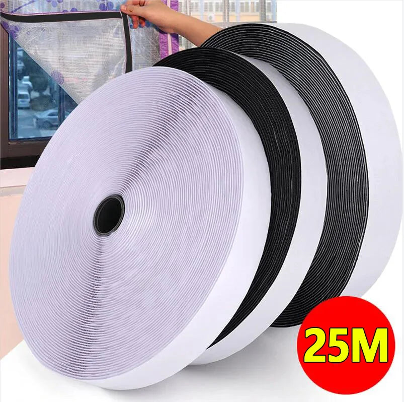 25m Self-Adhesive Hook & Loop Fastener Tape