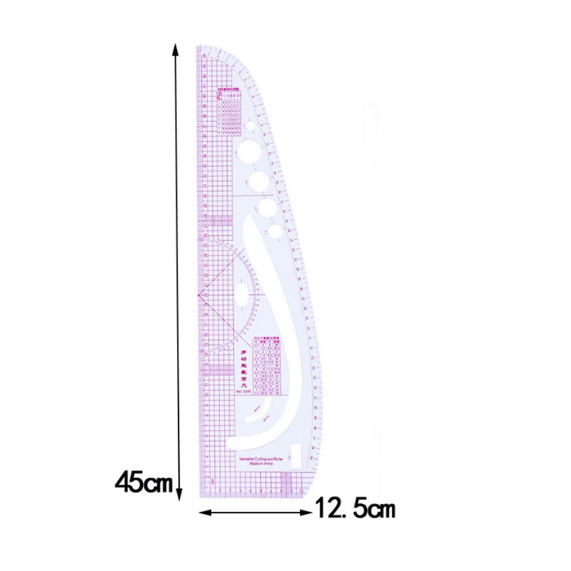 9pcs Metric Sewing Ruler Set for Pattern Making