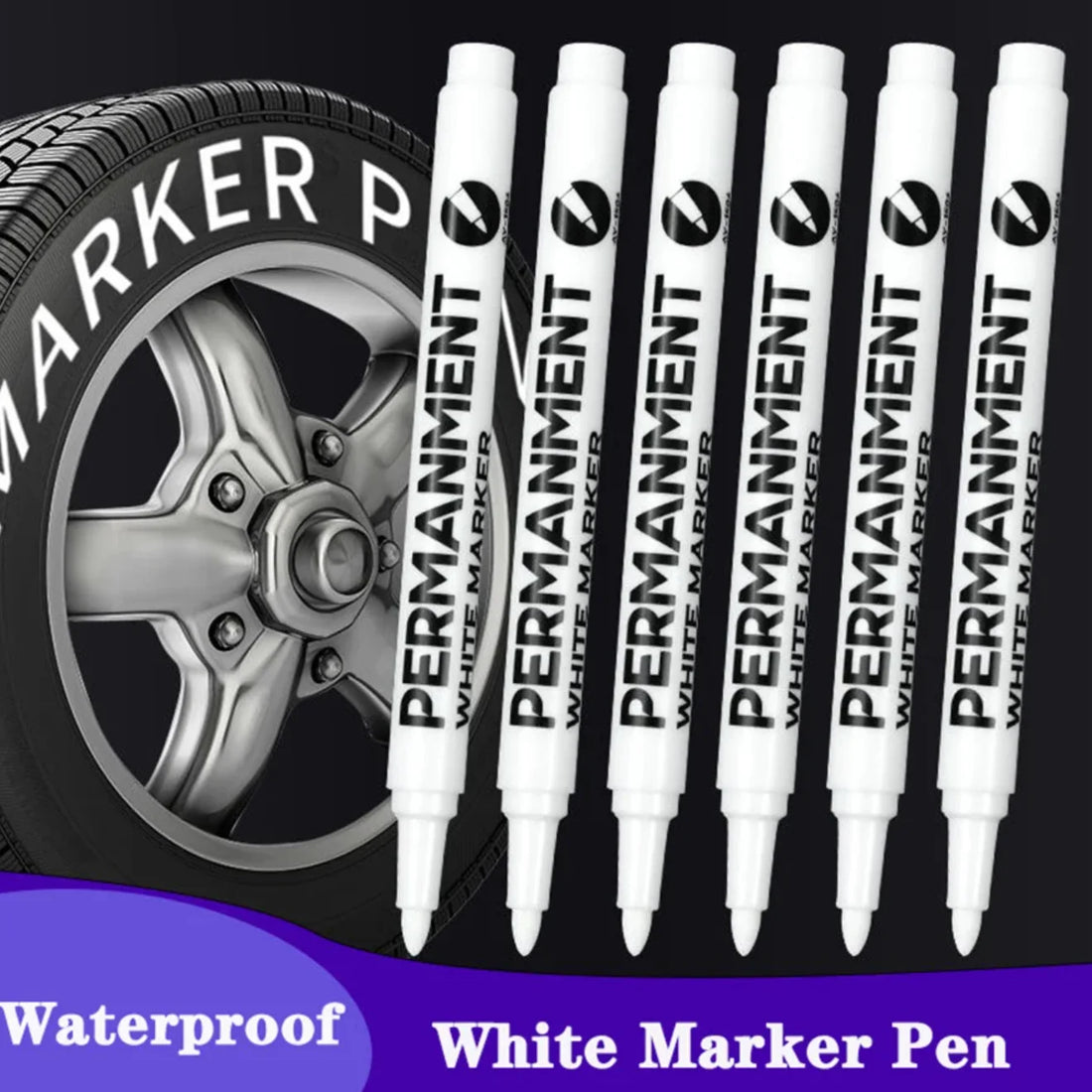 3/6 Pcs White Acrylic Paint Marker Pens for Rock, Stone, Ceramic, Glass, Wood, Fabric, Metal, and Canvas