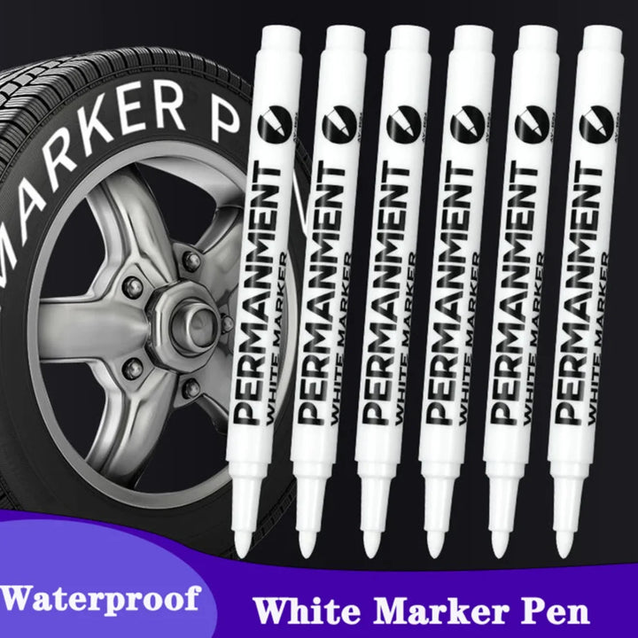 3/6 Pcs White Acrylic Paint Marker Pens for Rock, Stone, Ceramic, Glass, Wood, Fabric, Metal, and Canvas