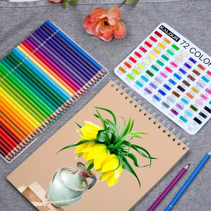 KALOUR 72 Count Colored Pencils for Adult Coloring, Soft Core Art Set