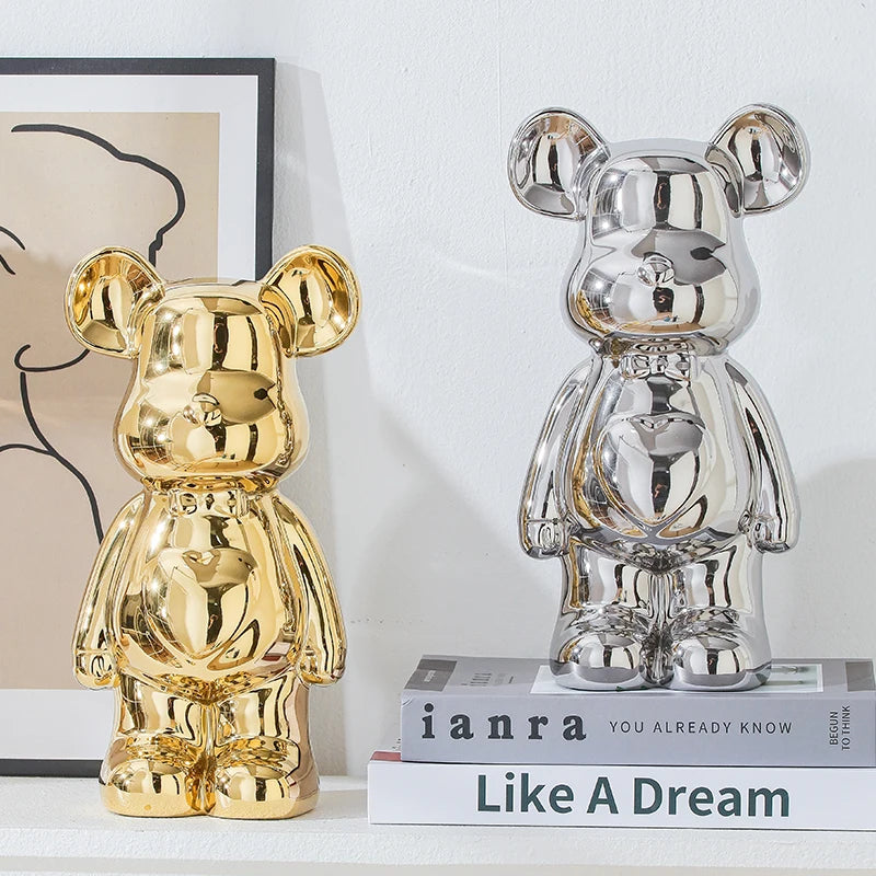 Ceramic Bearbrick Statue – Teddy Bear Home Decor