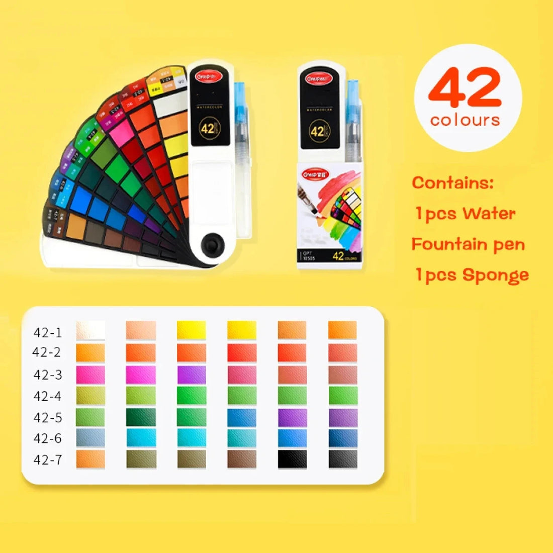 12/24/36/48 Colors Watercolor Paint Set with Water Brush Pens