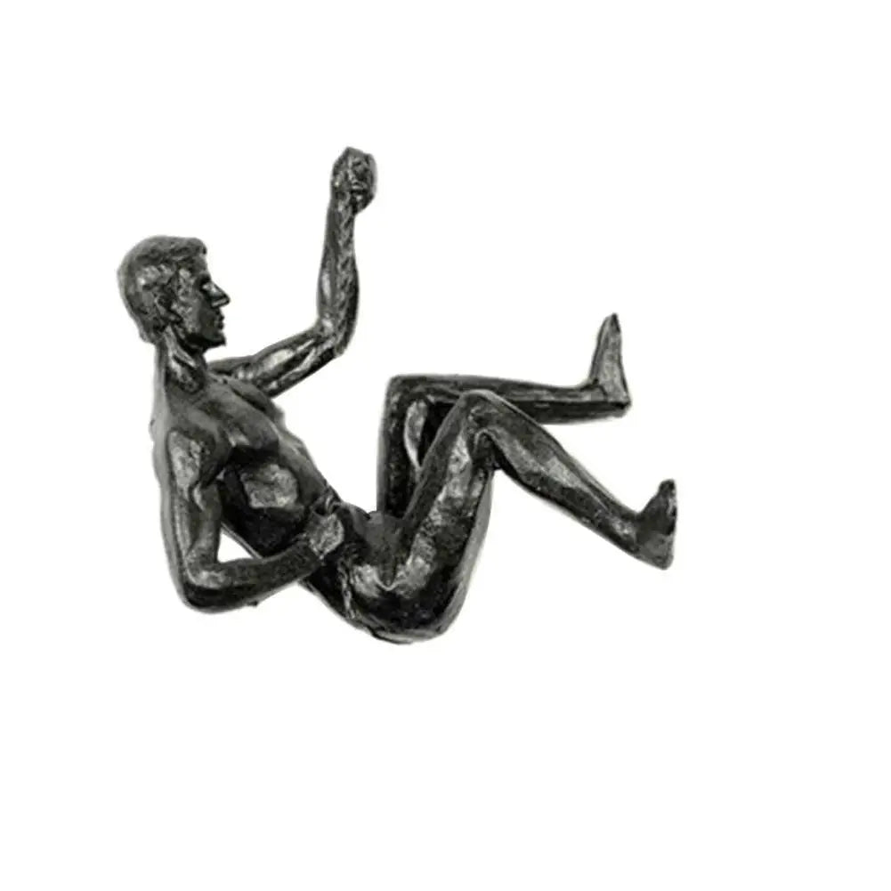 Rock Climbing Man Wall Sculpture